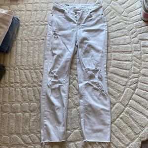 White ripped jeans from target